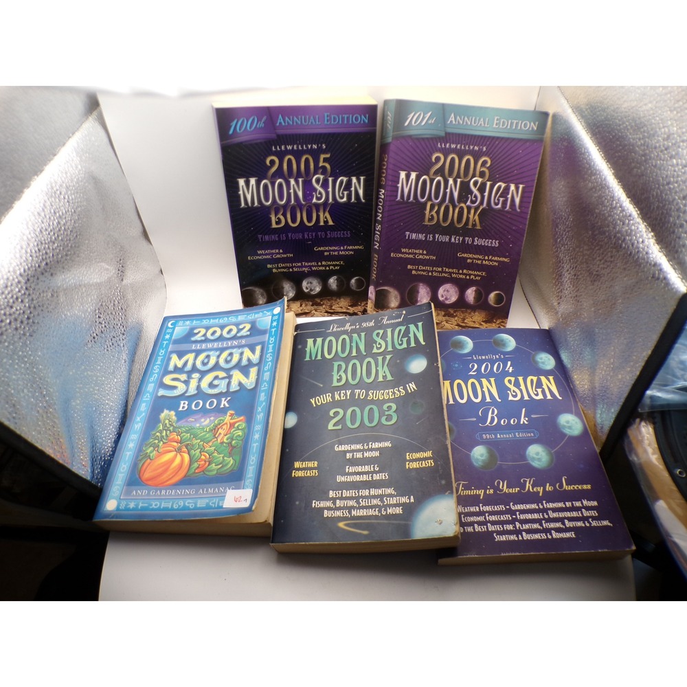 Llewellyns Moon Sign Book Lot 2002 2003‎ 2004 2005 2006 Almanacs